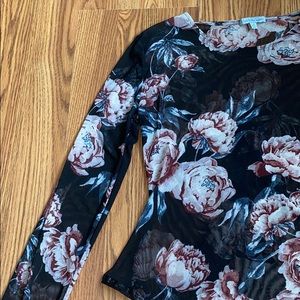 Mesh, floral, body suit!